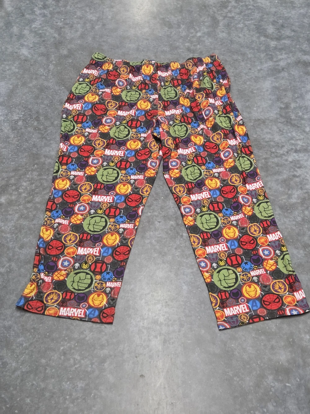 Disney Marvel Multicolor Superhero Pajama Pants Nostalgic Pop Comic Core SizeXXL